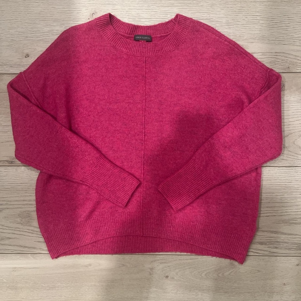 Vince Camuto Fuchsia Cowl Neck Sweater